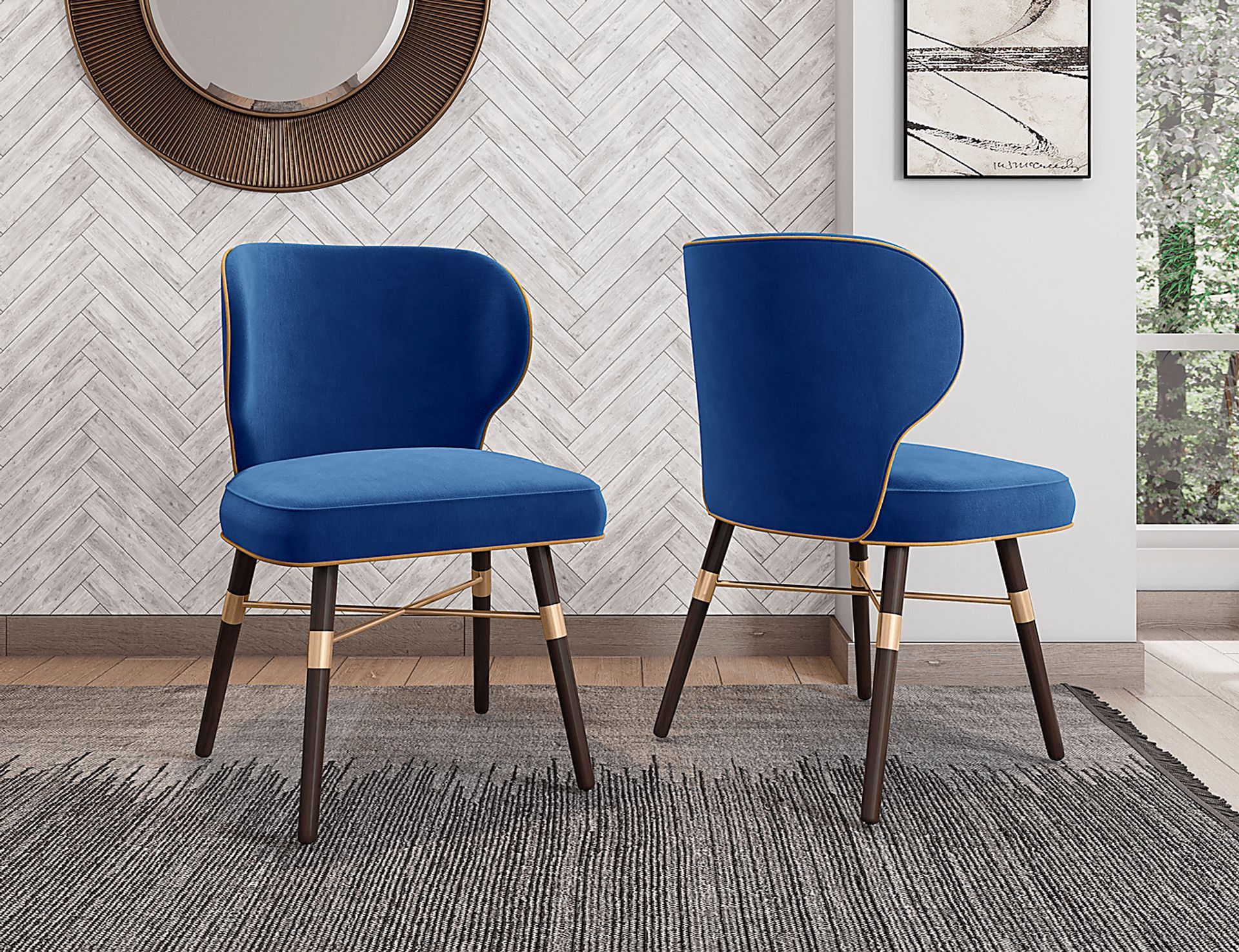 Strineway Blue Side Chair - Image 6