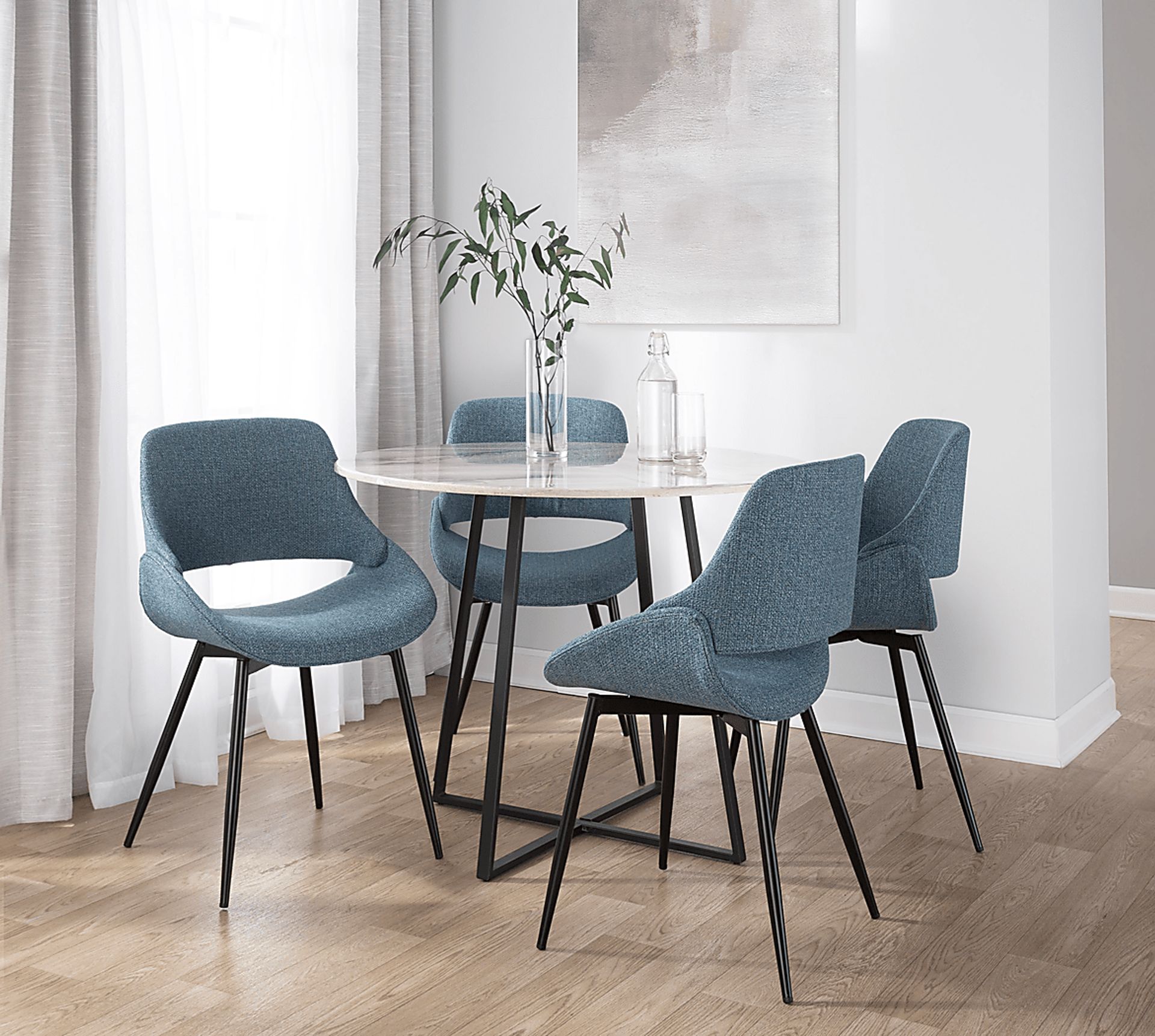 Stroble I Blue Dining Chair, Set of 2 - Image 3