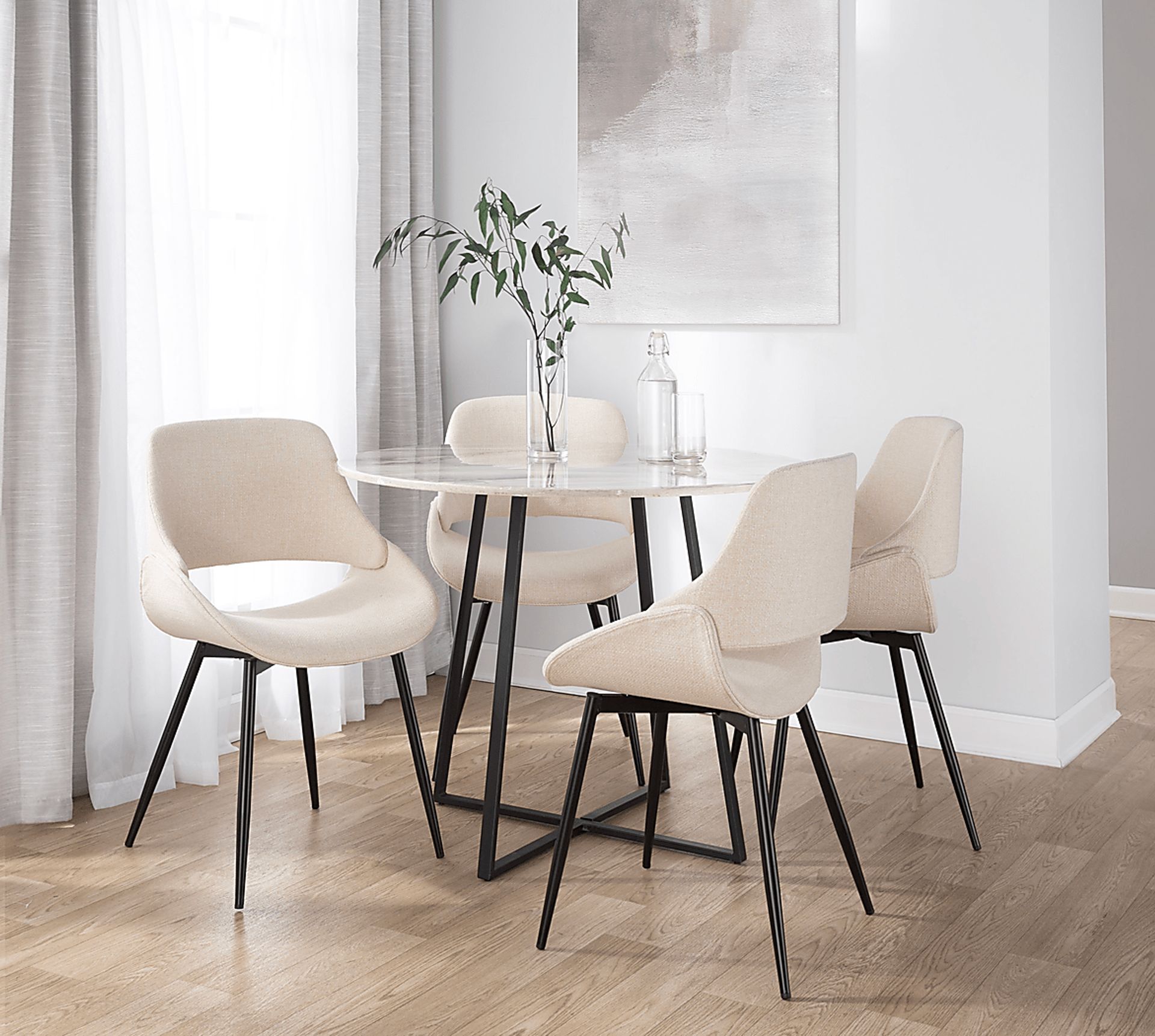 Stroble I Cream Dining Chair, Set of 2 - Image 2