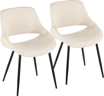 Stroble I Cream Dining Chair, Set of 2