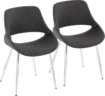 Stroble II Charcoal Dining Chair, Set of 2