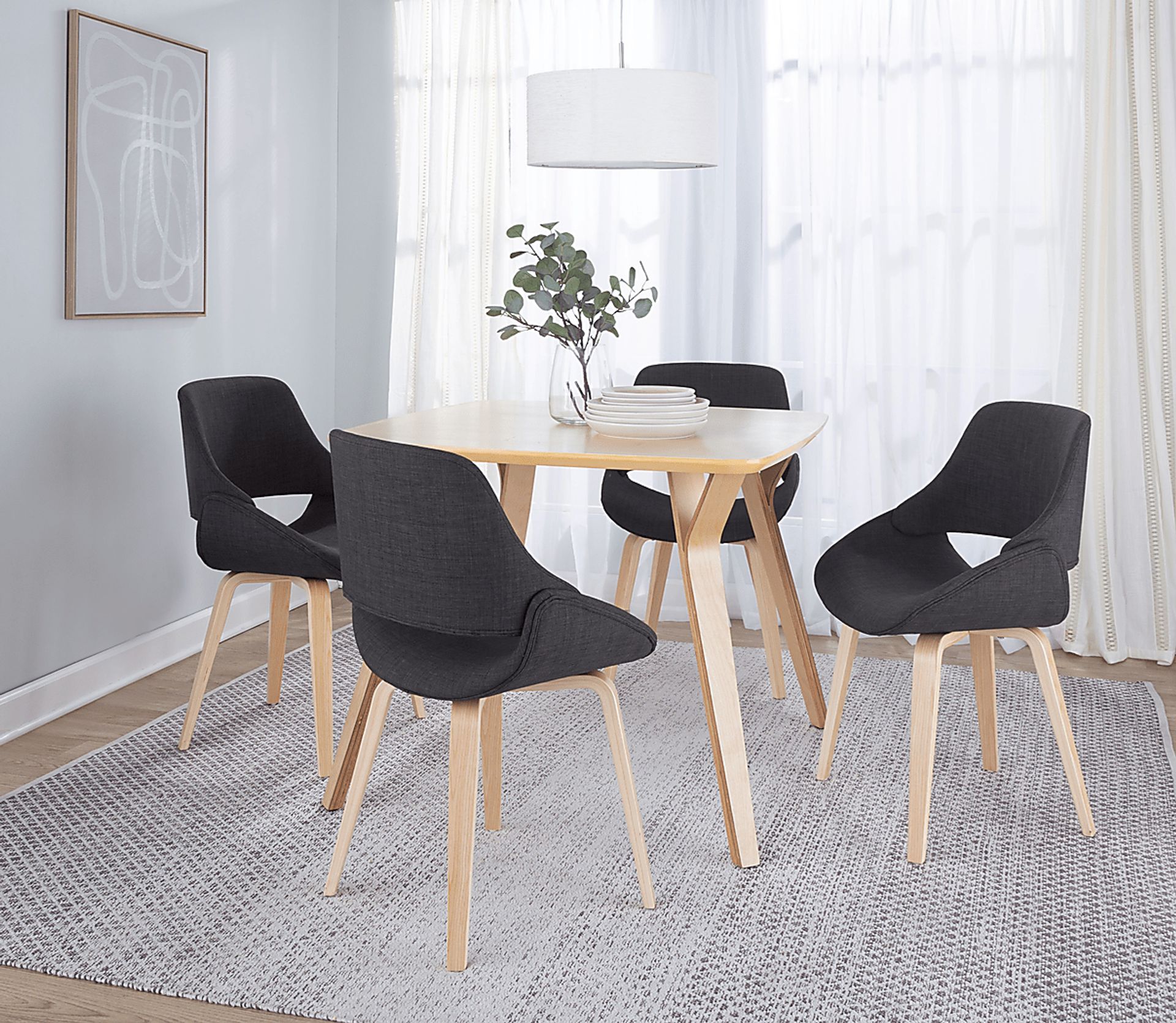 Stroble IV Charcoal Dining Chair, Set of 2 - Image 2