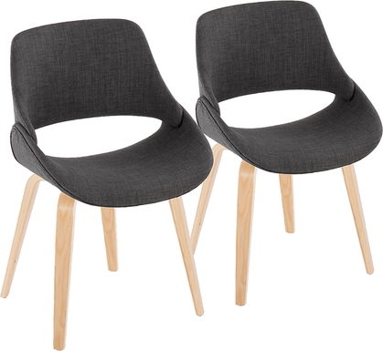 Stroble IV Charcoal Dining Chair, Set of 2