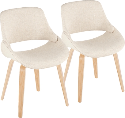 Stroble IV Cream Dining Chair, Set of 2