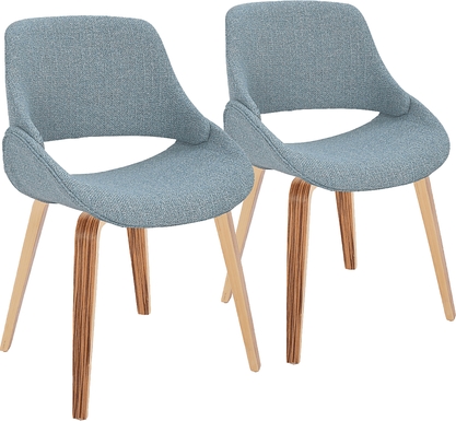 Stroble V Blue Dining Chair, Set of 2