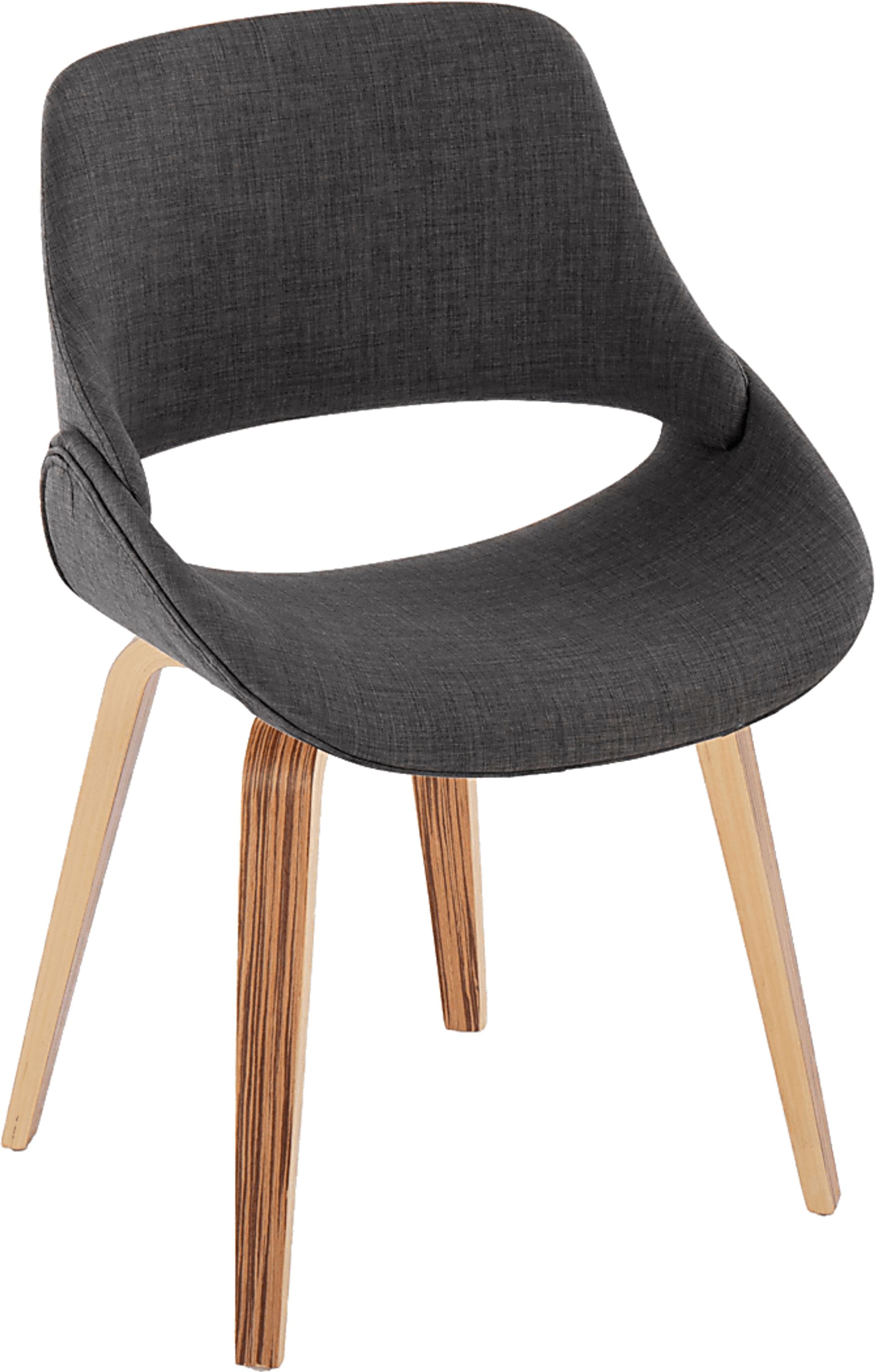 Stroble V Charcoal Dining Chair, Set of 2 - Image 3