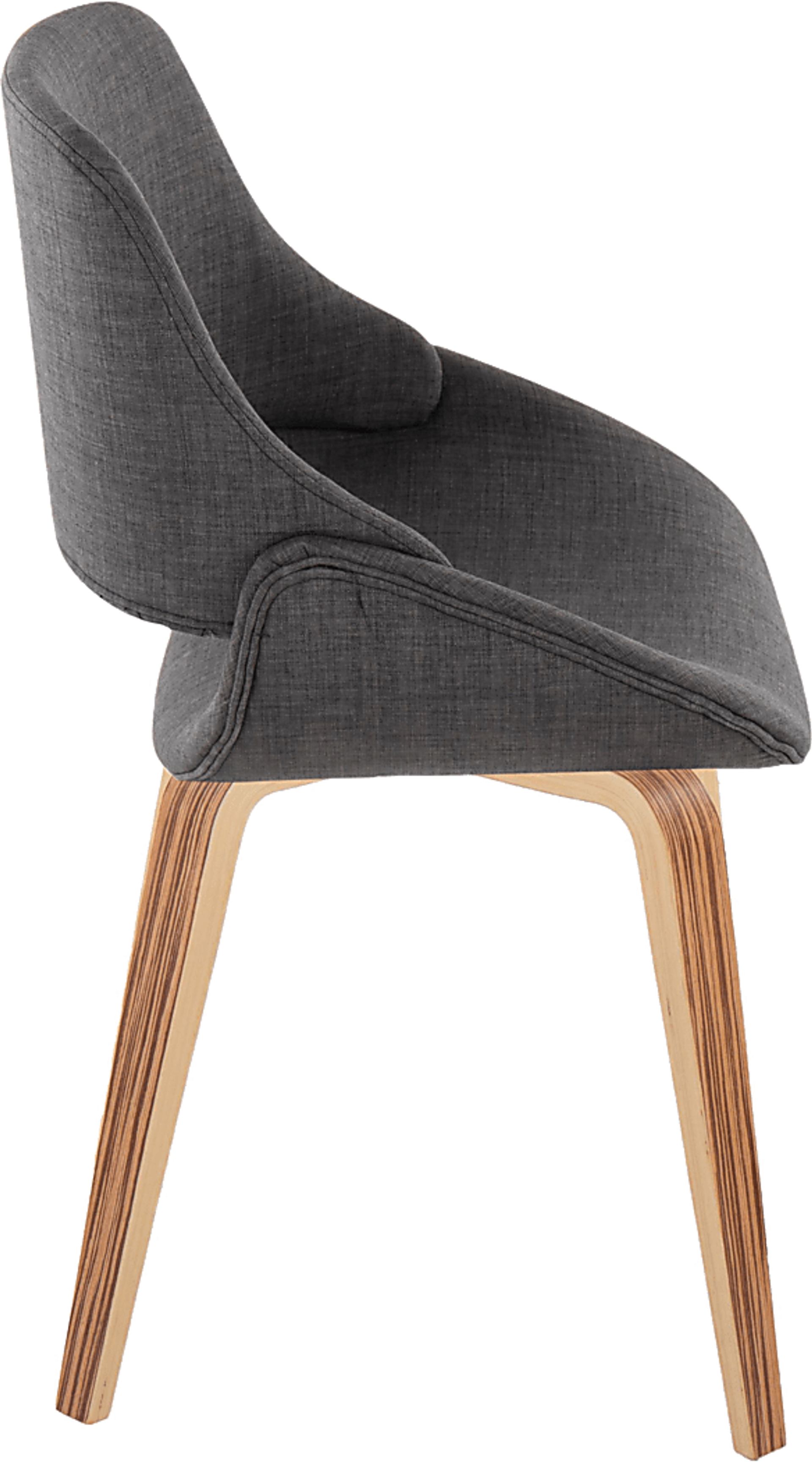 Stroble V Charcoal Dining Chair, Set of 2 - Image 4