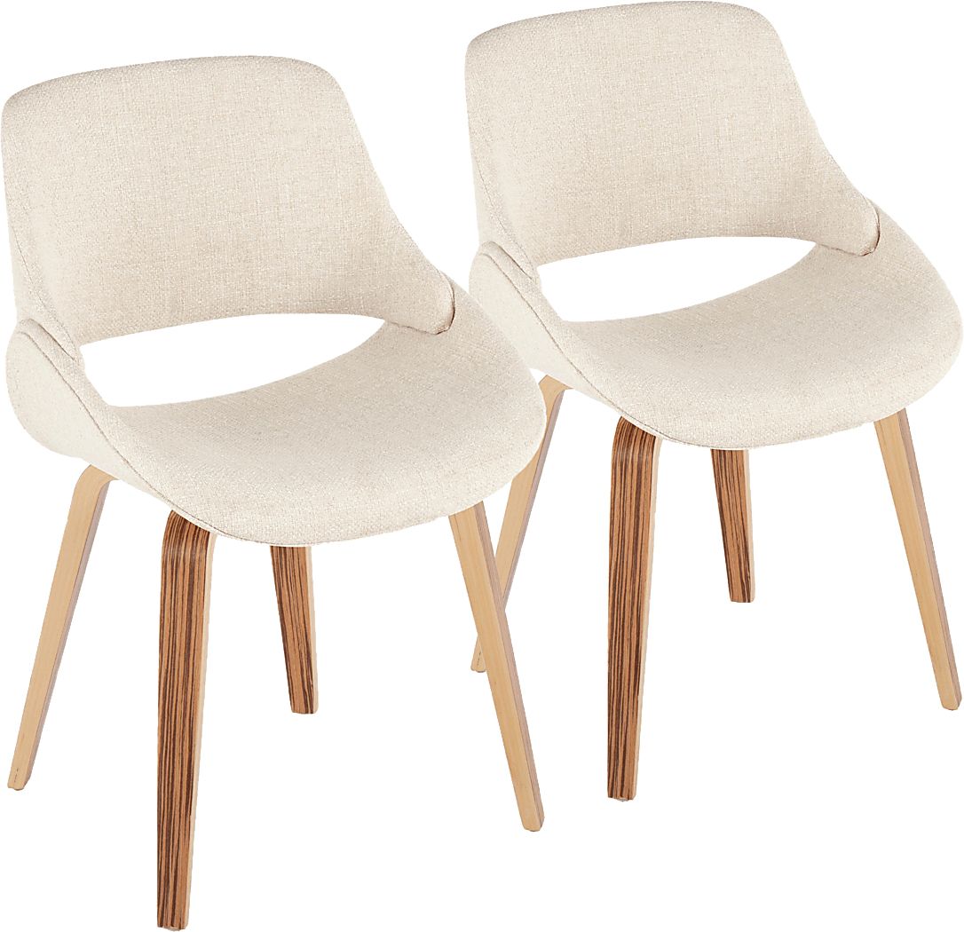 Stroble V Cream Dining Chair, Set of 2