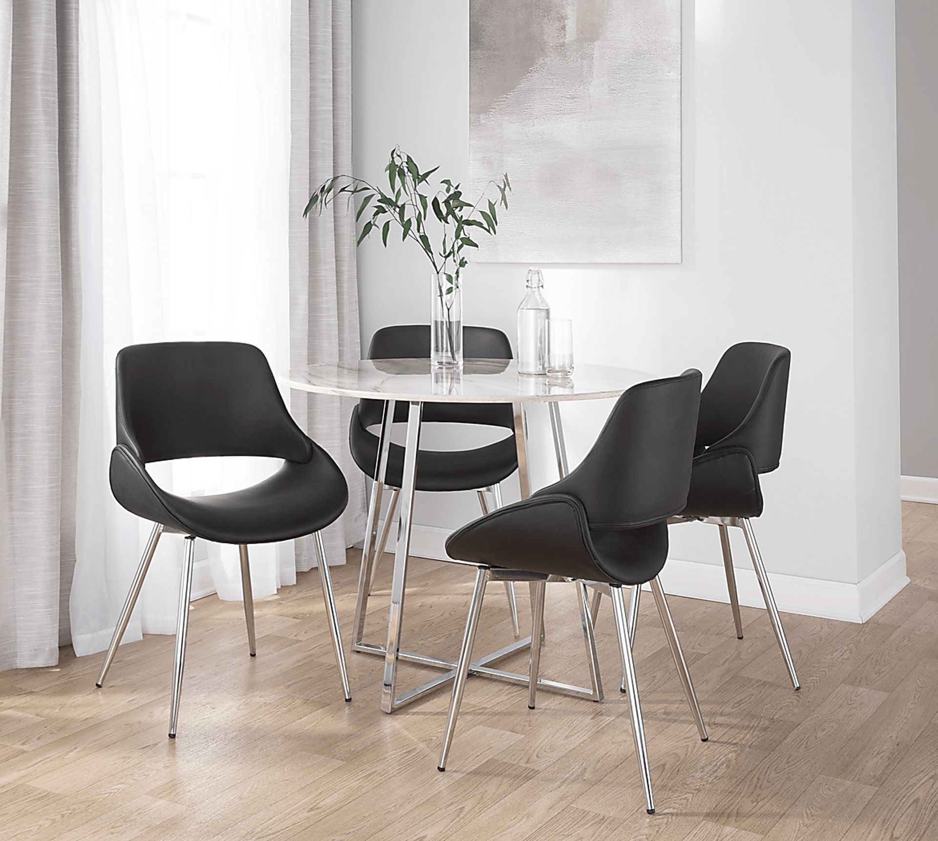 Stroble VII Black Dining Chair, Set of 2 - Image 2
