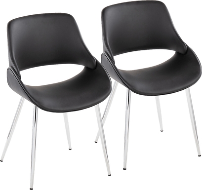 Stroble VII Black Dining Chair, Set of 2