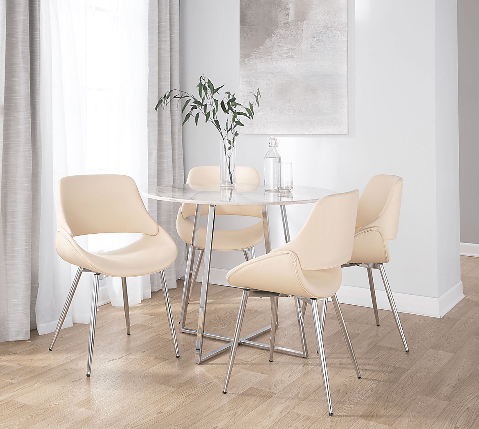 Stroble VII Cream Dining Chair, Set of 2 - Image 2