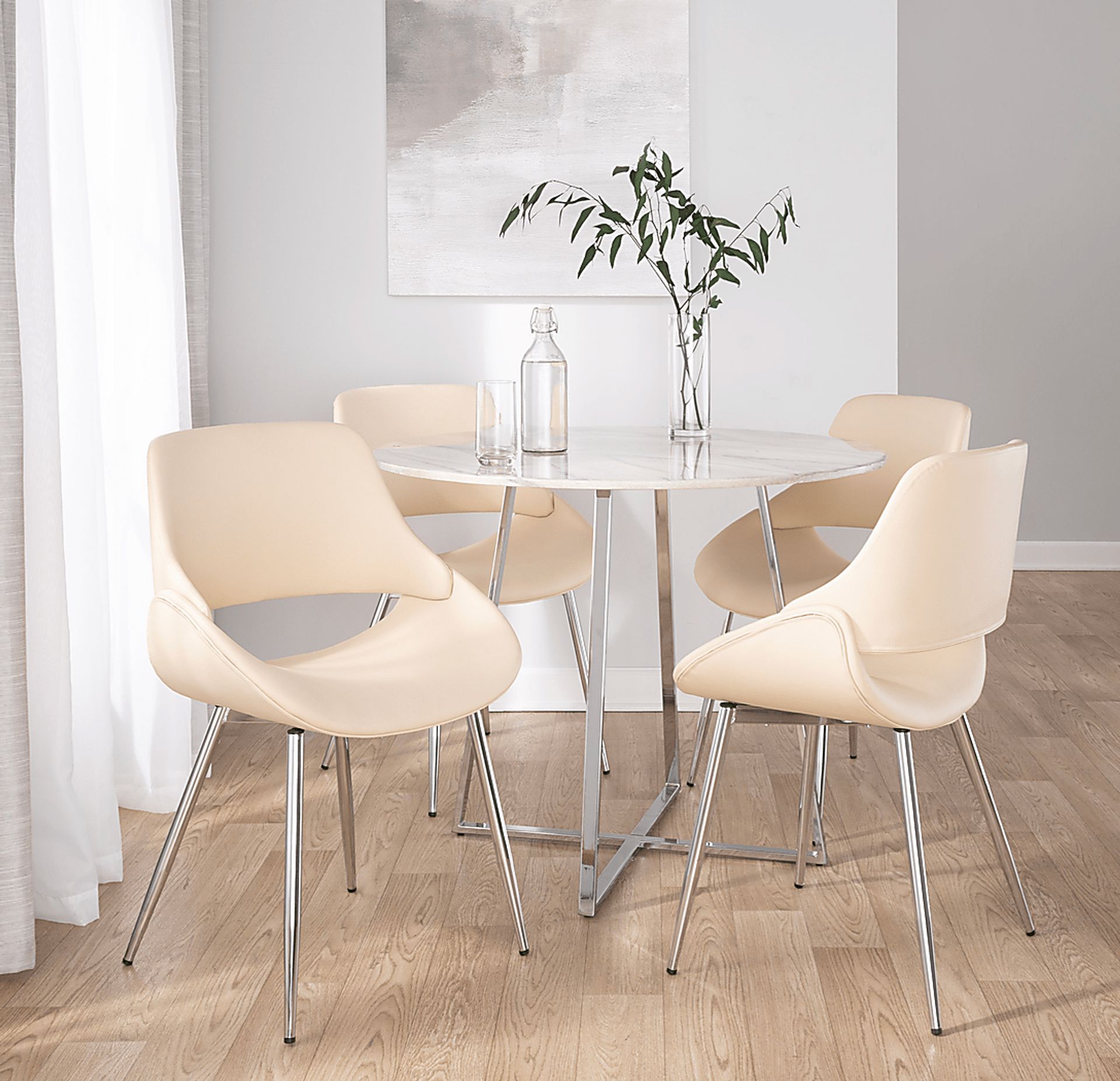 Stroble VII Cream Dining Chair, Set of 2 - Image 3