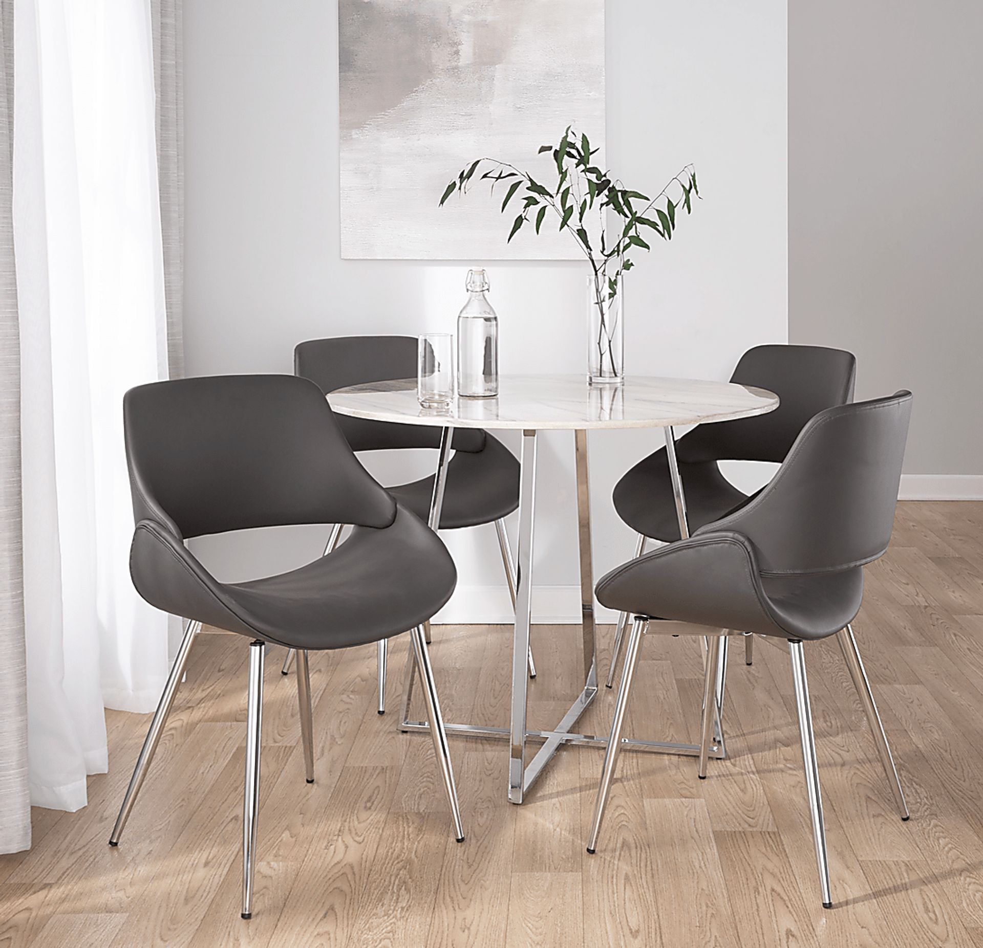 Stroble VII Gray Dining Chair, Set of 2 - Image 3