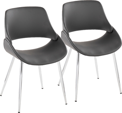 Stroble VII Gray Dining Chair, Set of 2