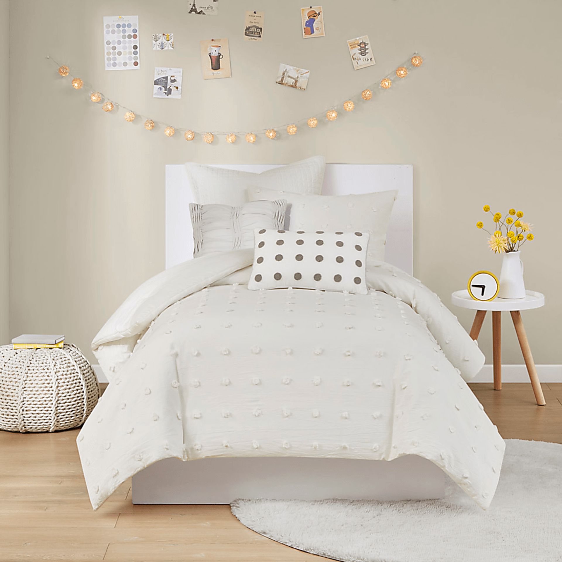 Stroelitz Ivory 7 Pc King/California King Duvet Set - Image 1