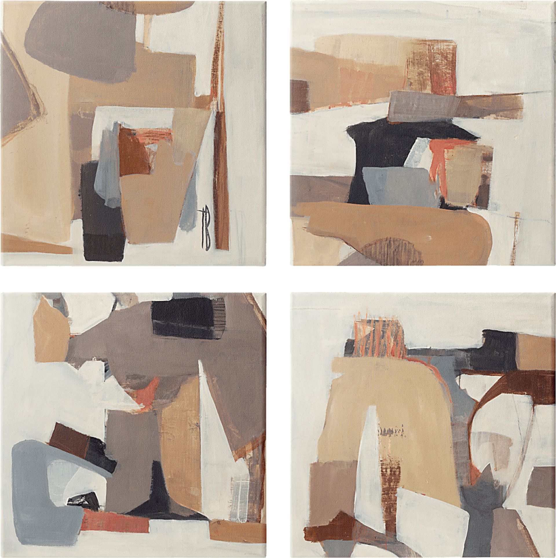 Strokes of Life Set of 4 Artwork - Image 1