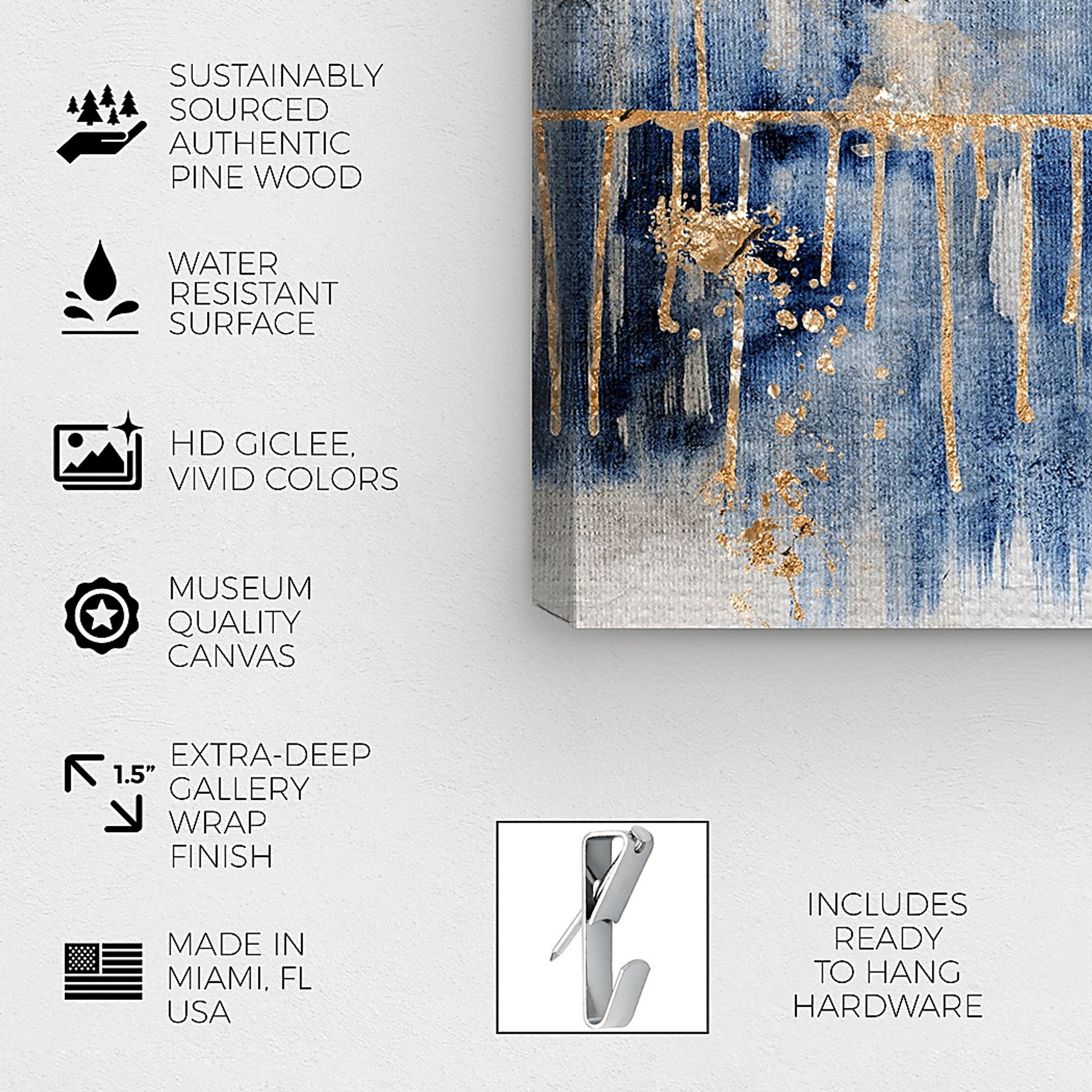 Strong Boundaries Blue Artwork - Image 3