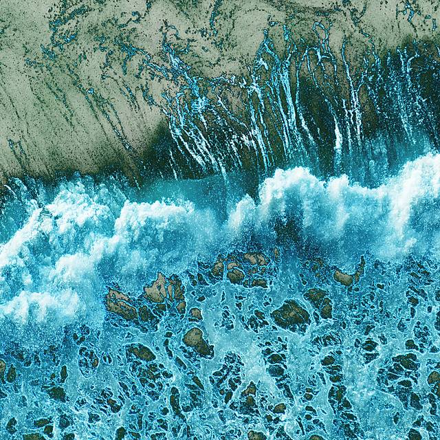 Strong Waves Blue Artwork - Thumbnail - Image 1