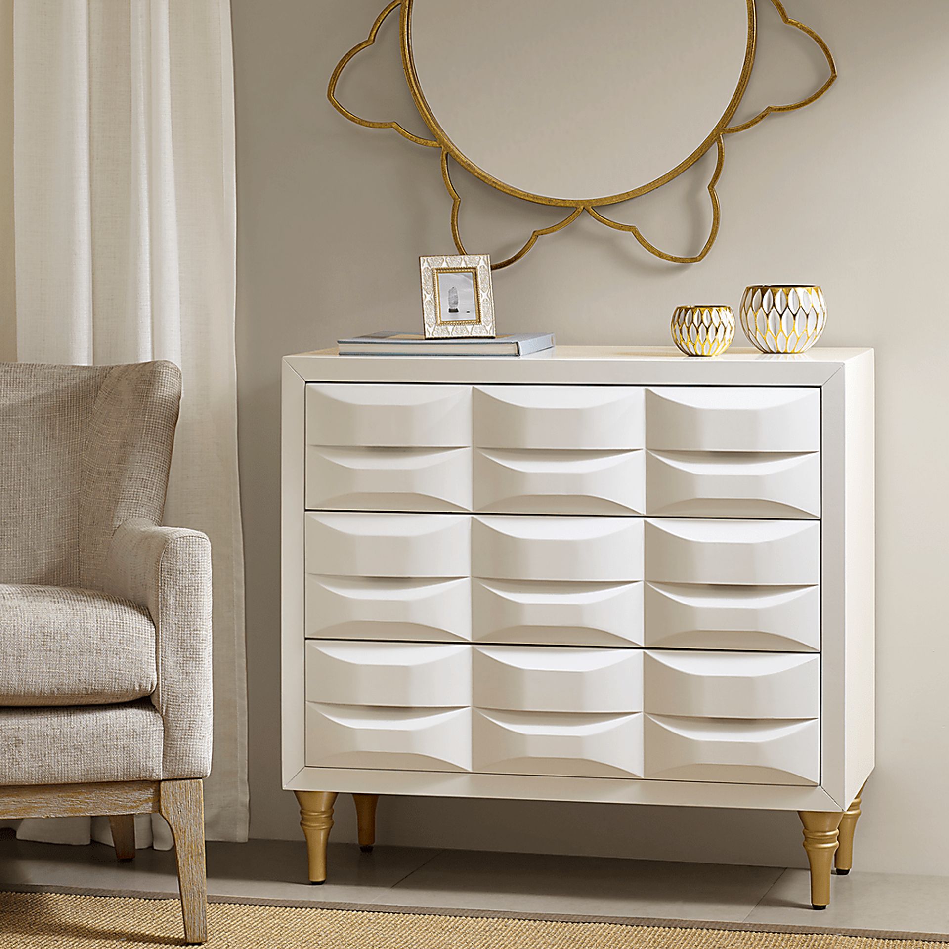 Strother White Accent Cabinet - Image 3
