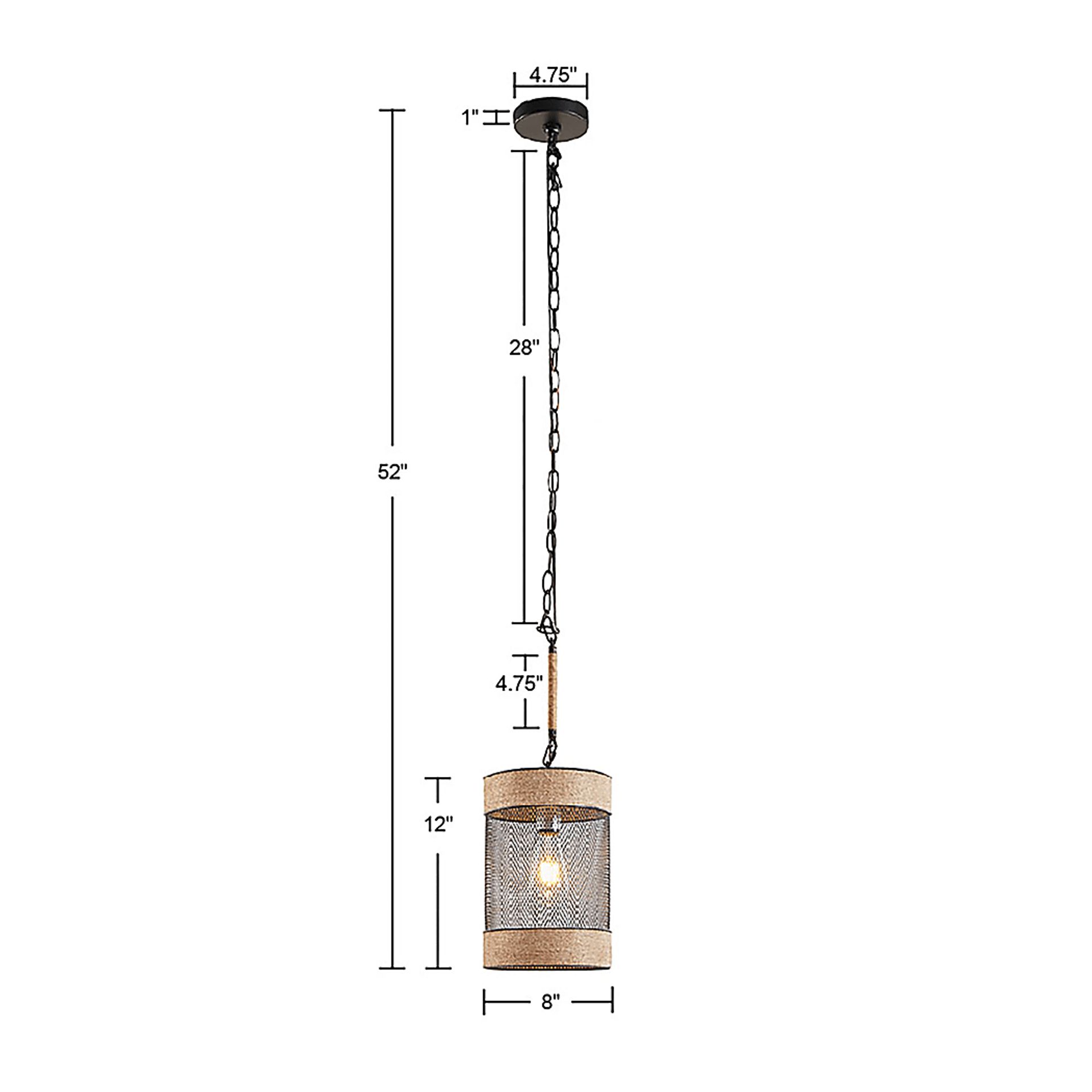 Strotter Oaks Natural Pendant Light - Image 7