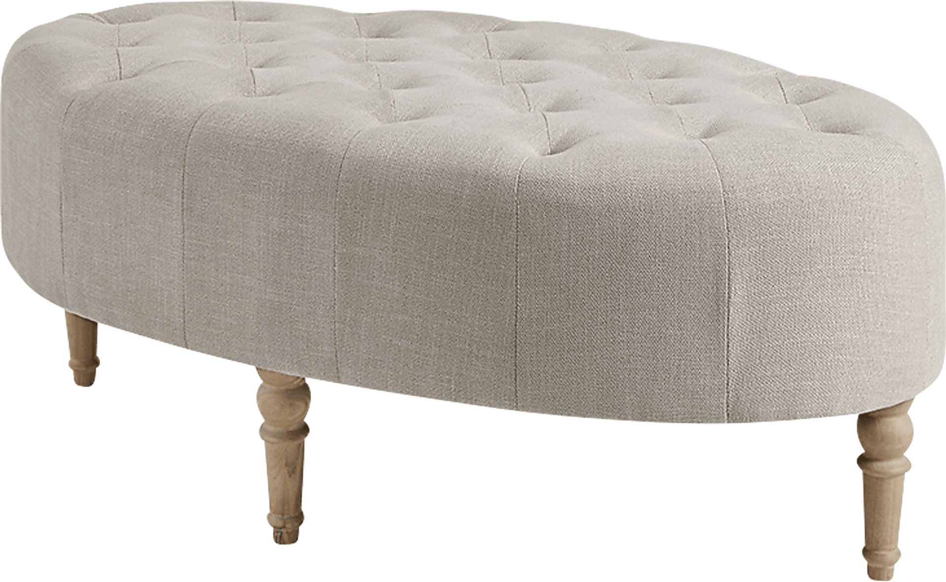 Studewood Linen Ottoman - Image 1