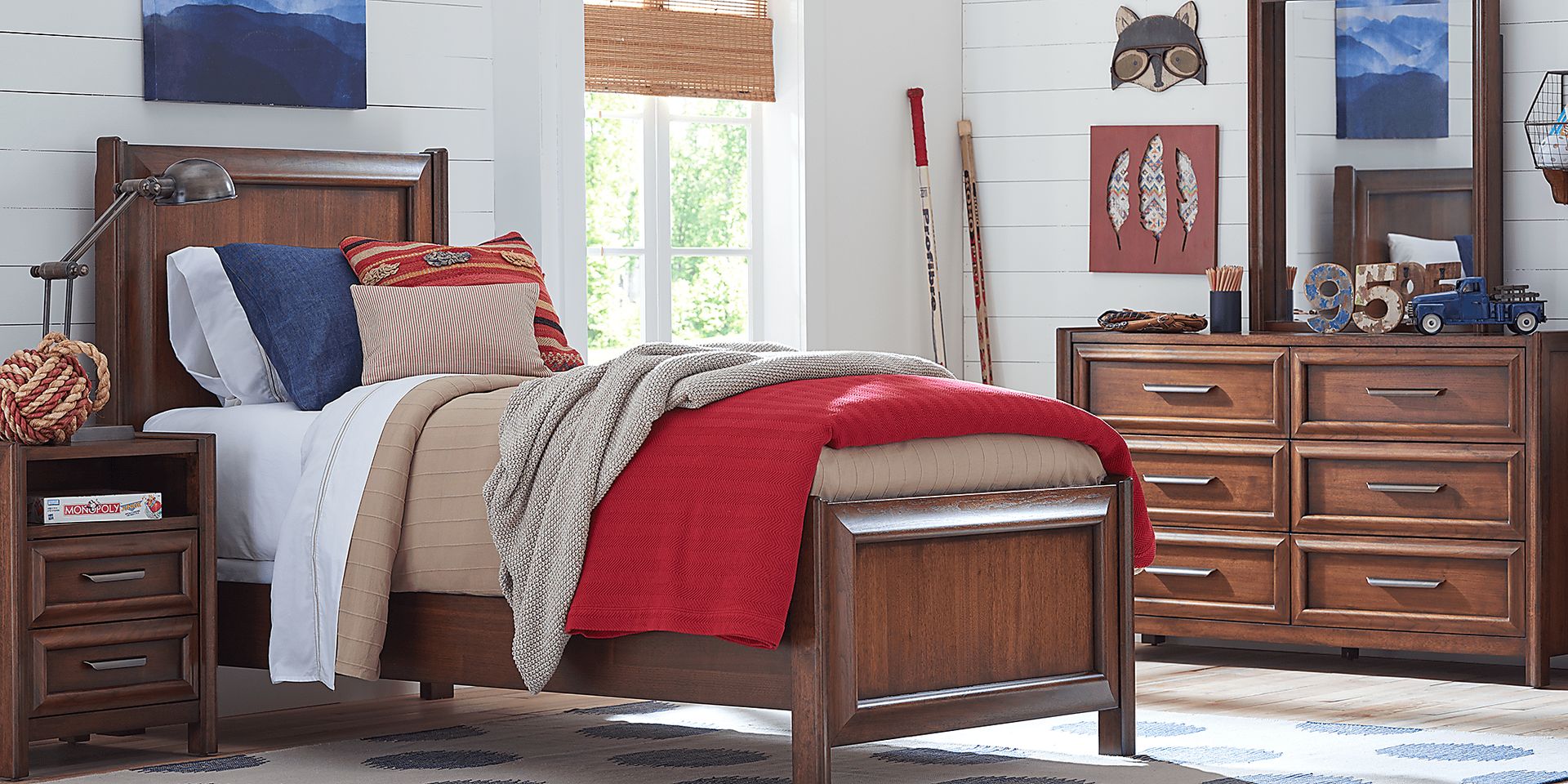 Studio Guild Brown 6 Pc Twin Panel Bedroom - Image 1