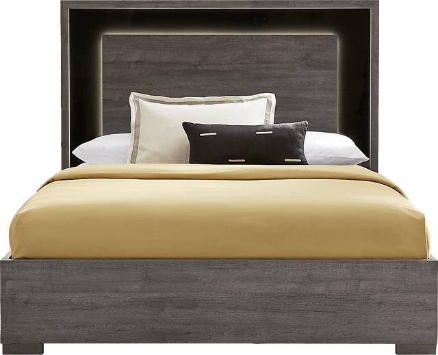 Studio Place Dark Gray 3 Pc King Panel Bed - Thumbnail - Image 1