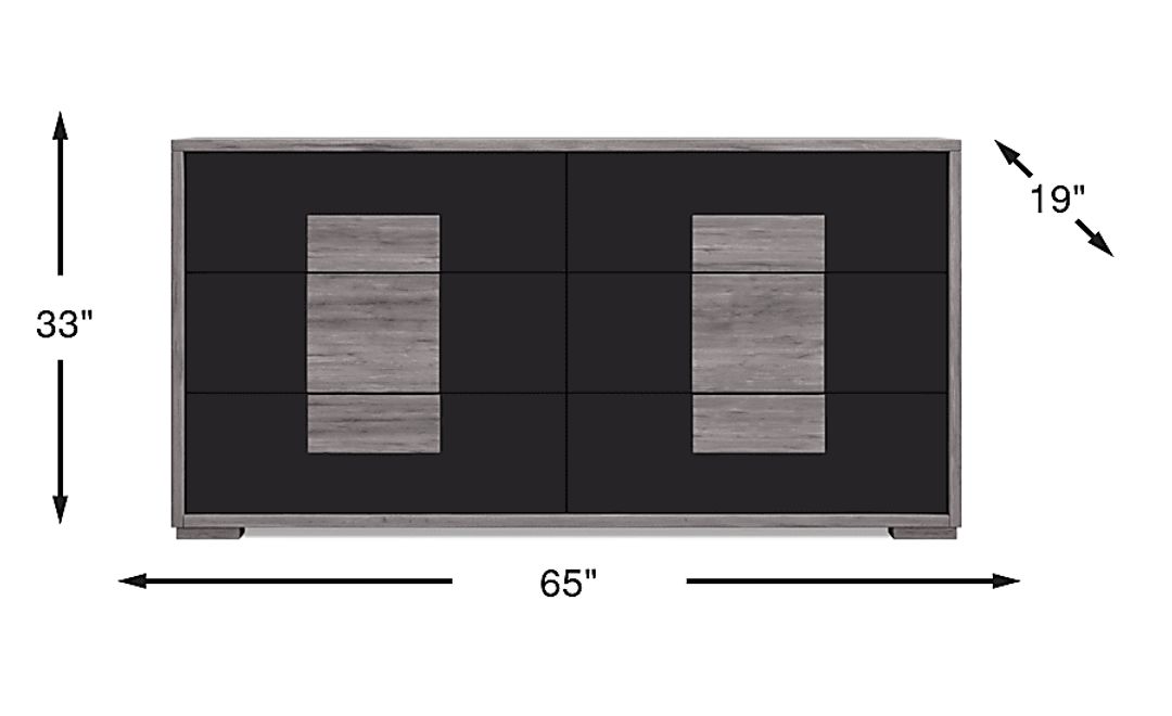Studio Place Dark Gray Dresser