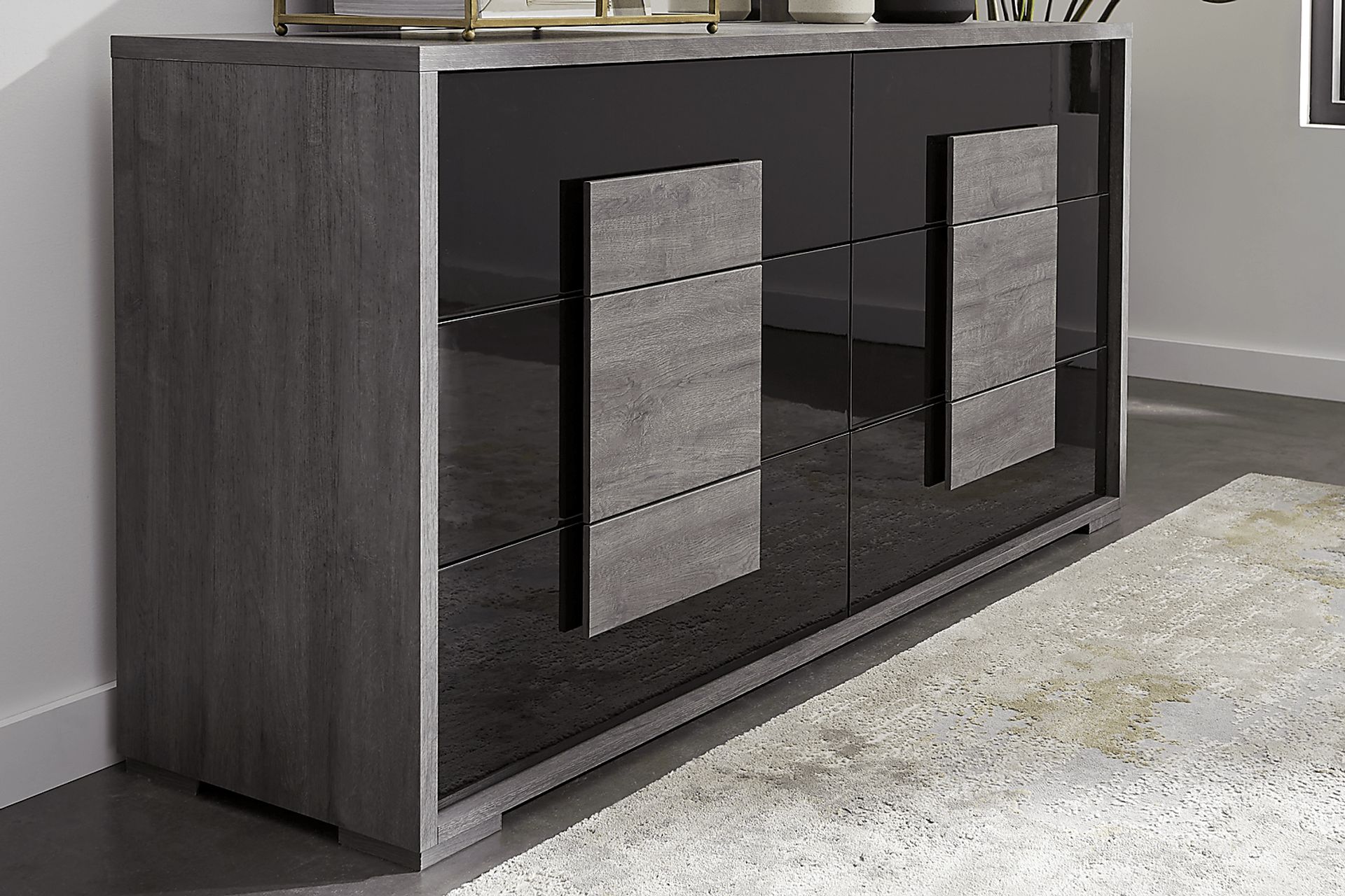 Studio Place Dark Gray 5 Pc King Panel Bedroom - Image 7