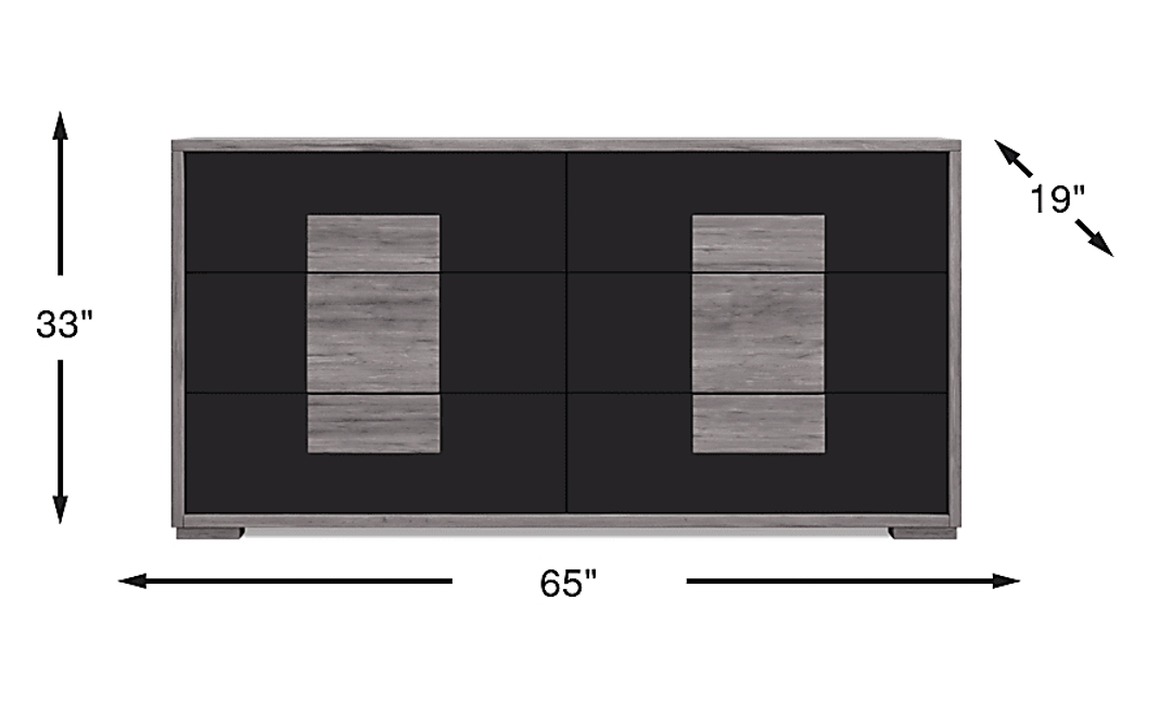 Studio Place Dark Gray Dresser