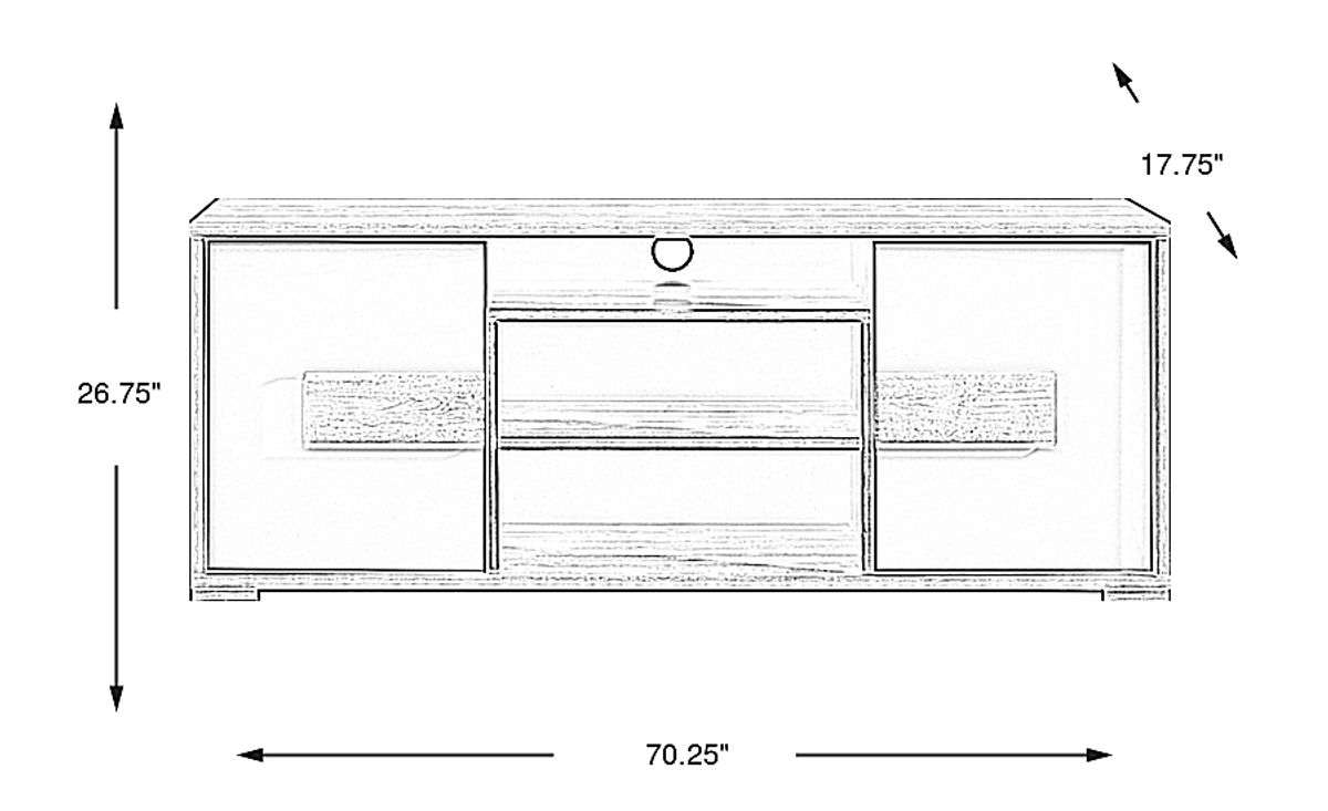 Studio Place Silver Gray Console Rooms to Go