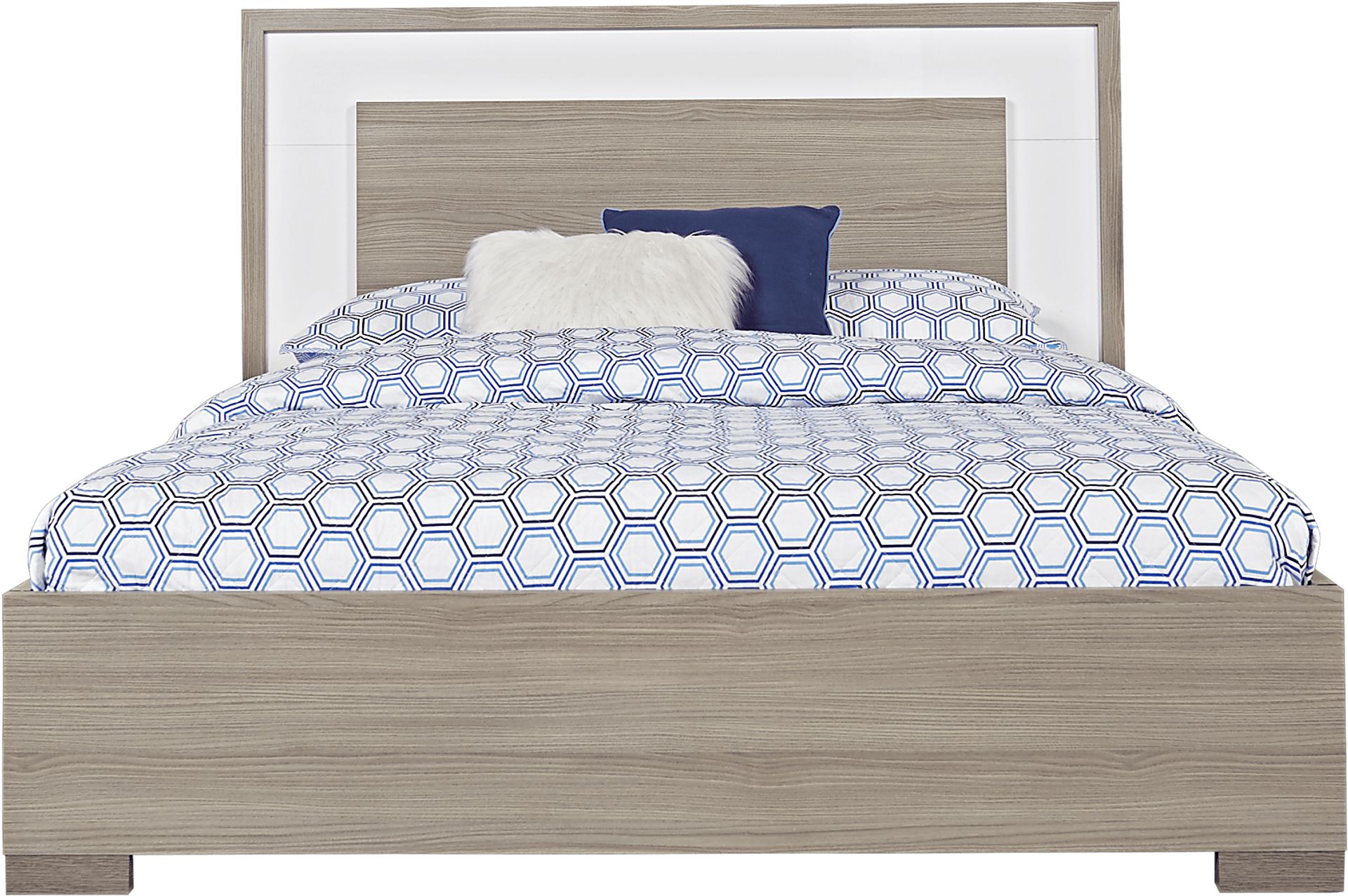 Studio Place Taupe 3 Pc Queen Panel Bed - Image 1