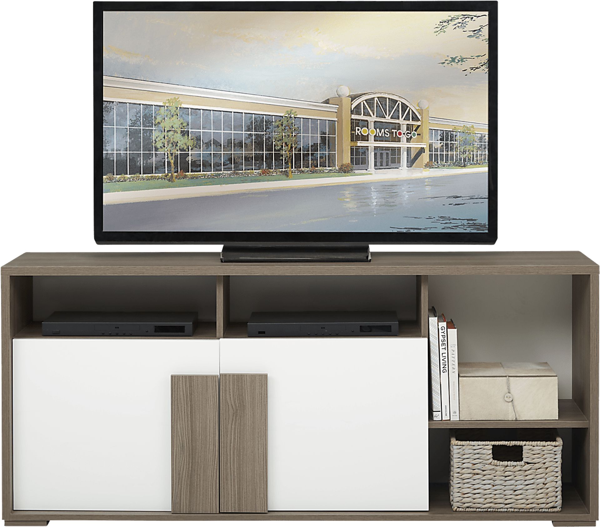 Studio Place Taupe 66 in. Console - Image 1