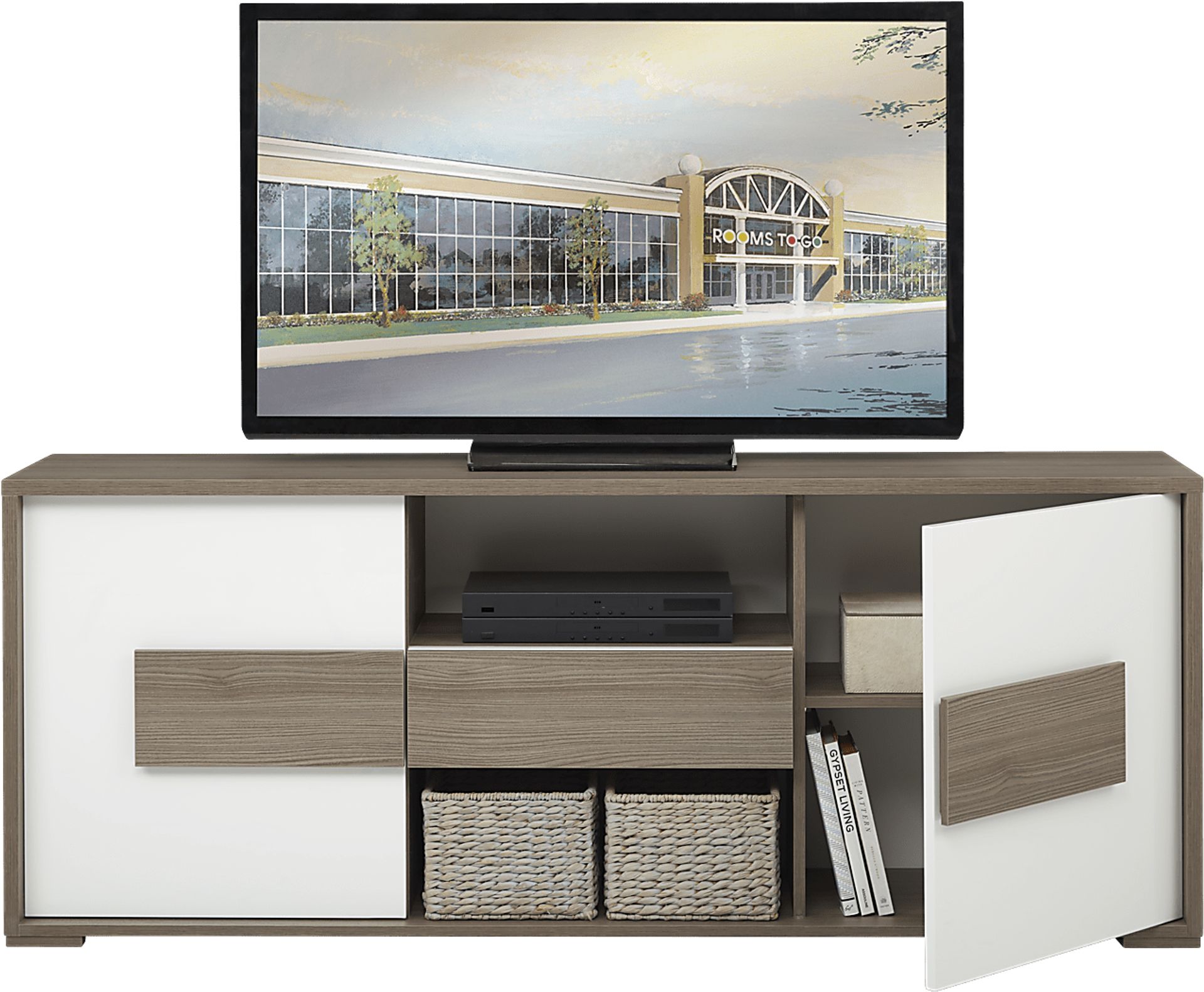 Studio Place Taupe 74 in. Console - Image 2