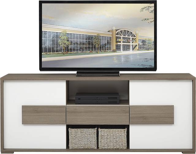 Studio Place Taupe 74 in. Console - Thumbnail - Image 1