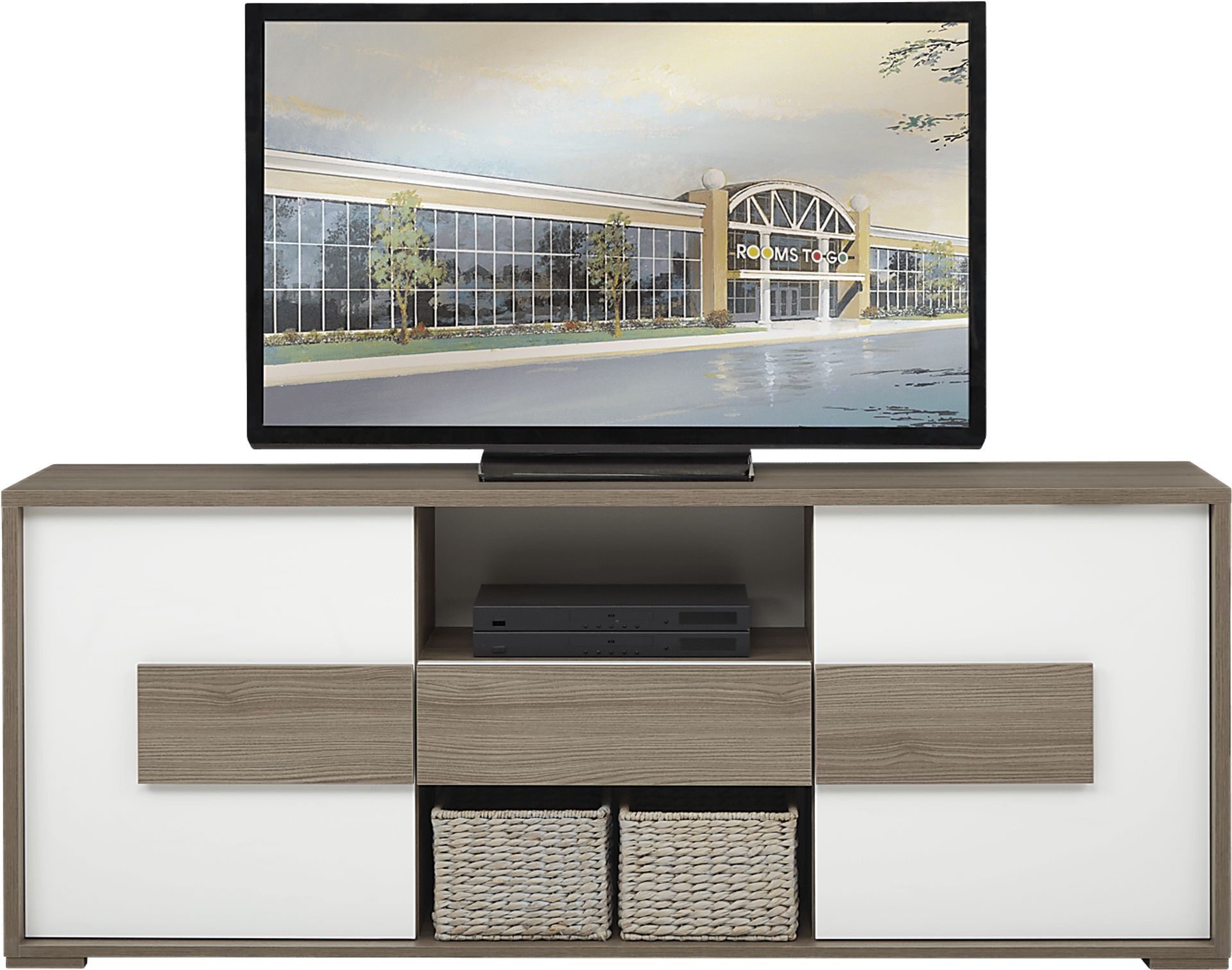 Studio Place Taupe 74 in. Console - Image 1