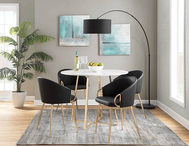 Stumberg I Black Dining Chair, Set of 2 - Thumbnail - Image 3