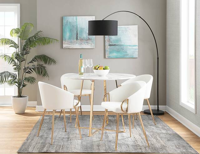 Stumberg I White Dining Chair, Set of 2 - Thumbnail - Image 2
