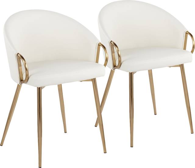 Stumberg I White Dining Chair, Set of 2 - Thumbnail - Image 1
