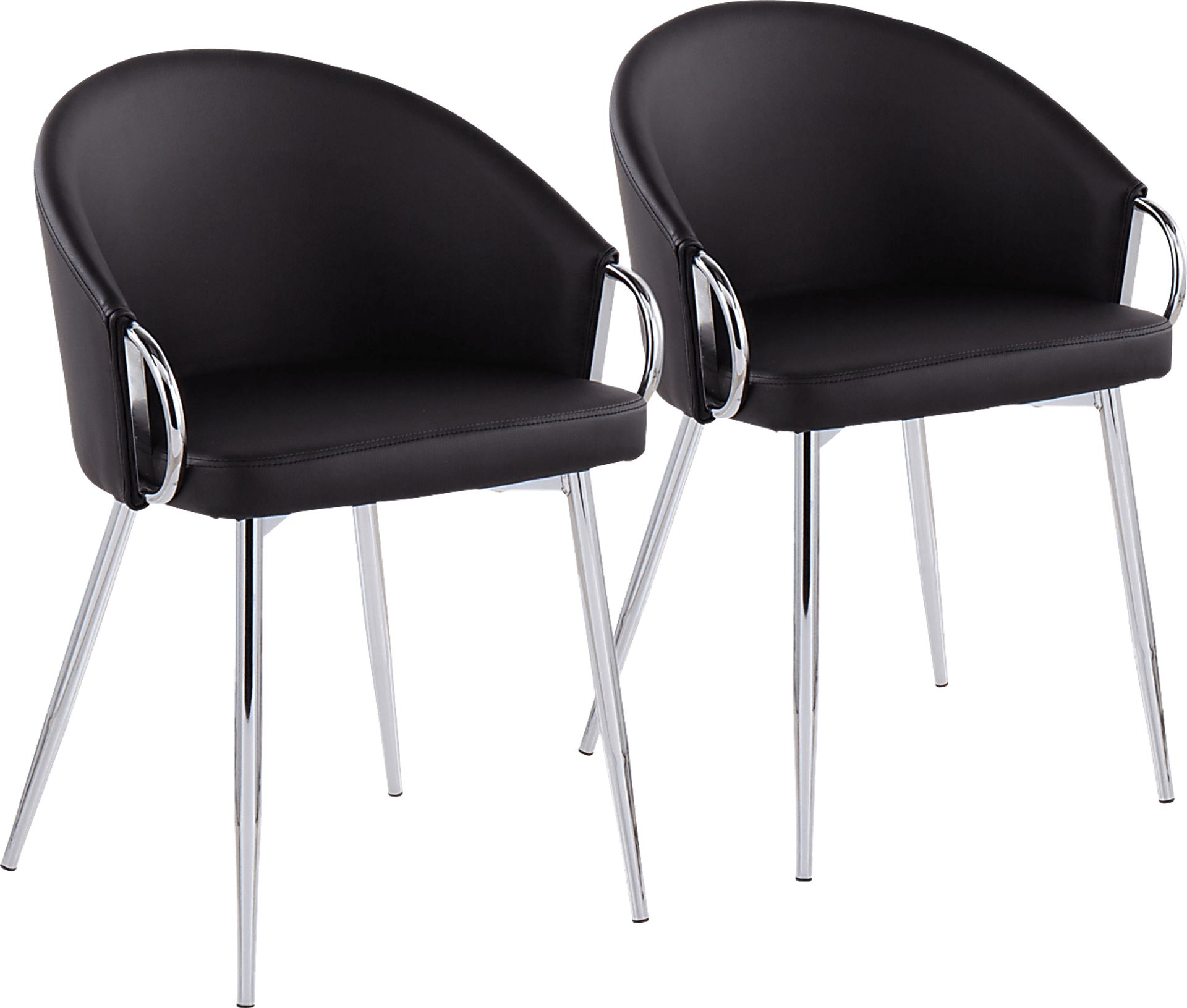 Stumberg II Black Dining Chair, Set of 2 - Image 1