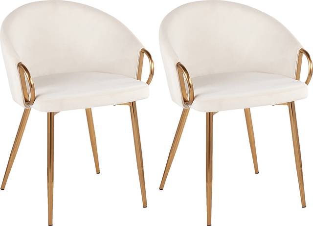 Stumberg III Cream Dining Chair, Set of 2 - Thumbnail - Image 1