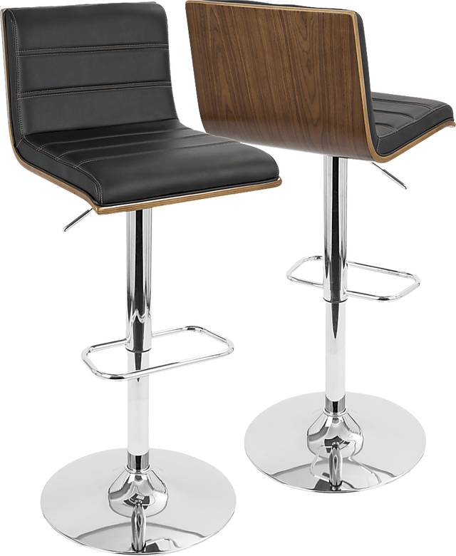 Sturfield Black Adjustable Barstool, Set of 2 - Thumbnail - Image 4