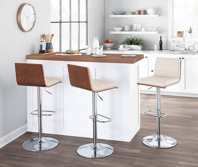 Sturfield Cream Adjustable Barstool, Set of 2 - Thumbnail - Image 8