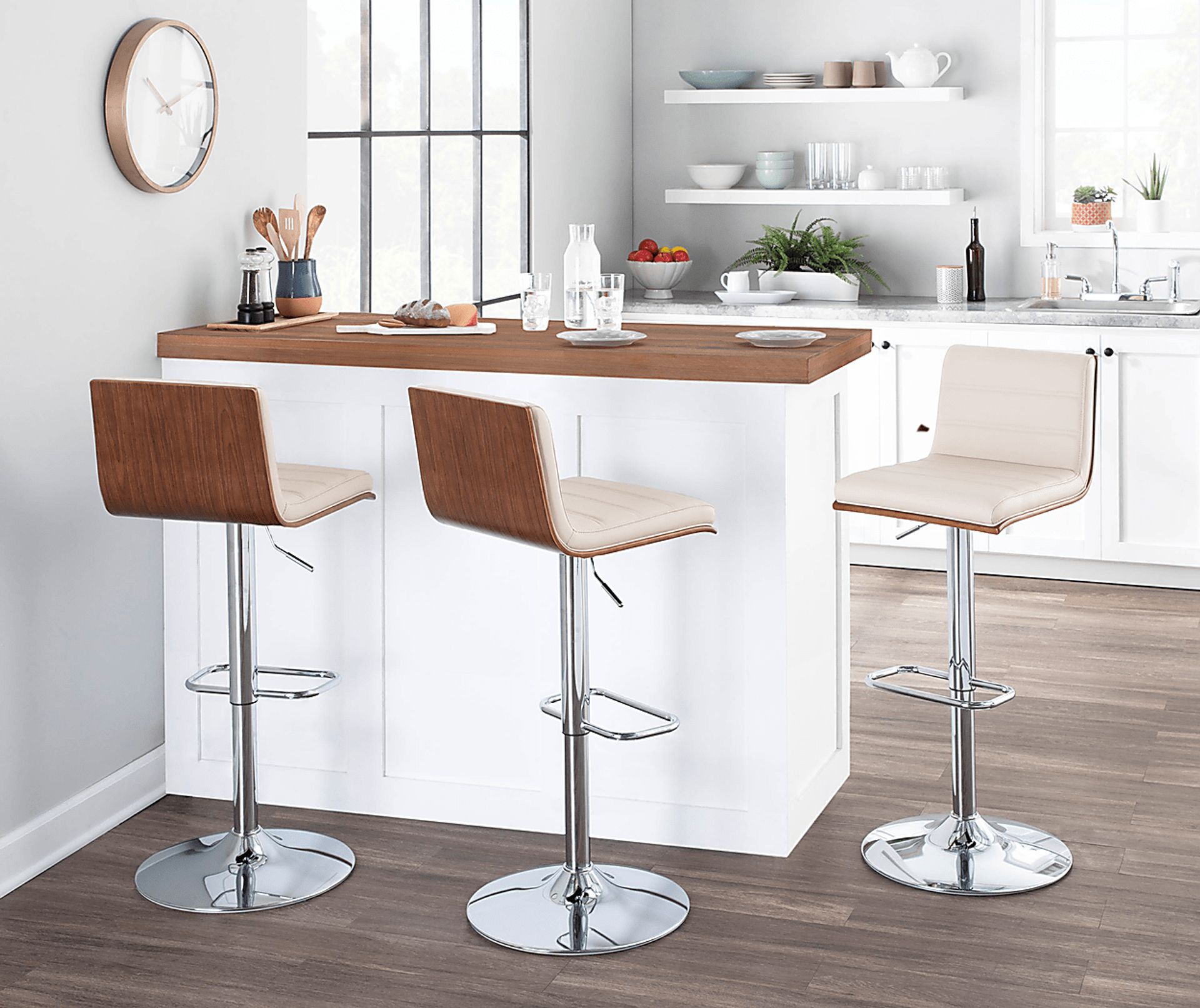 Sturfield Cream Adjustable Barstool, Set of 2 - Image 8