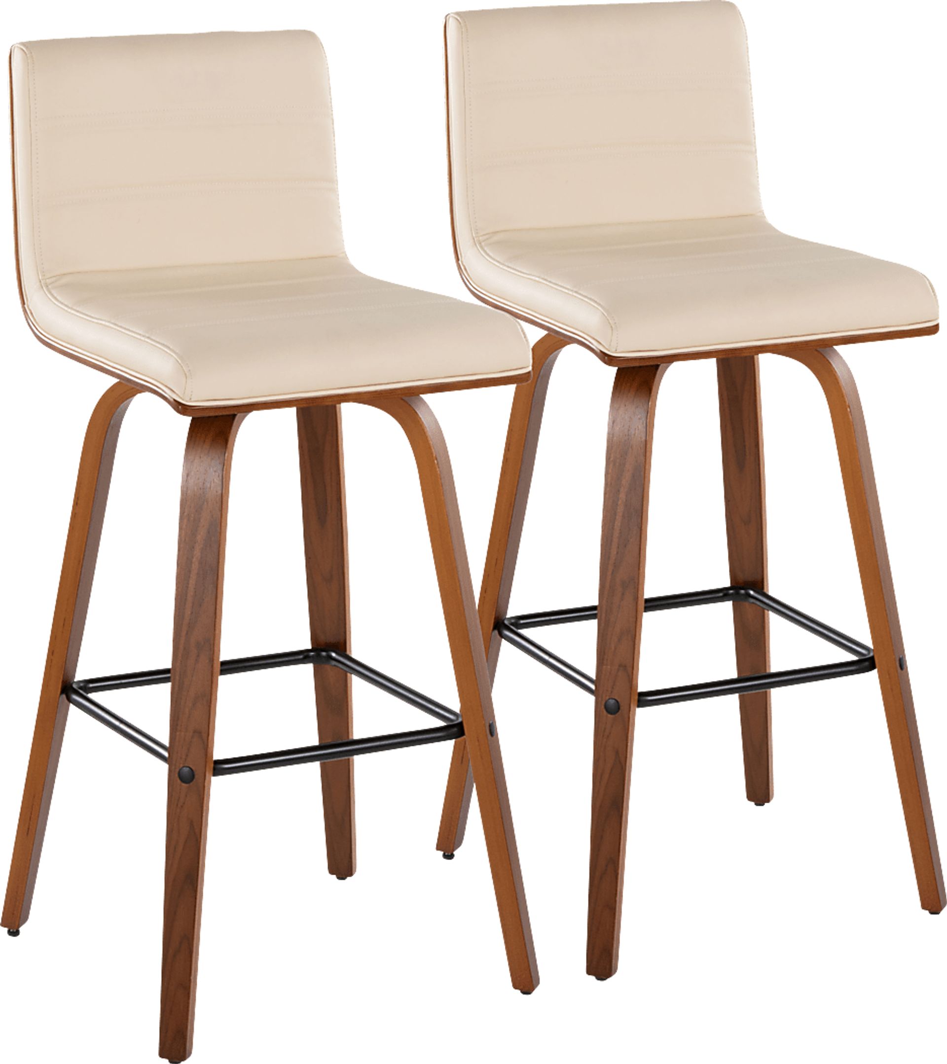 Sturfield II Cream Swivel Barstool, Set of 2 - Image 1