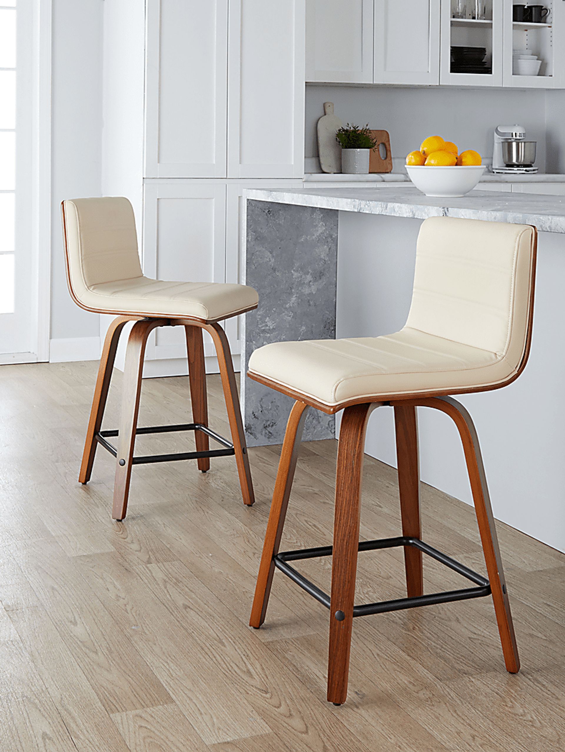 Sturfield II Cream Swivel Counter Height Stool, Set of 2 - Image 2