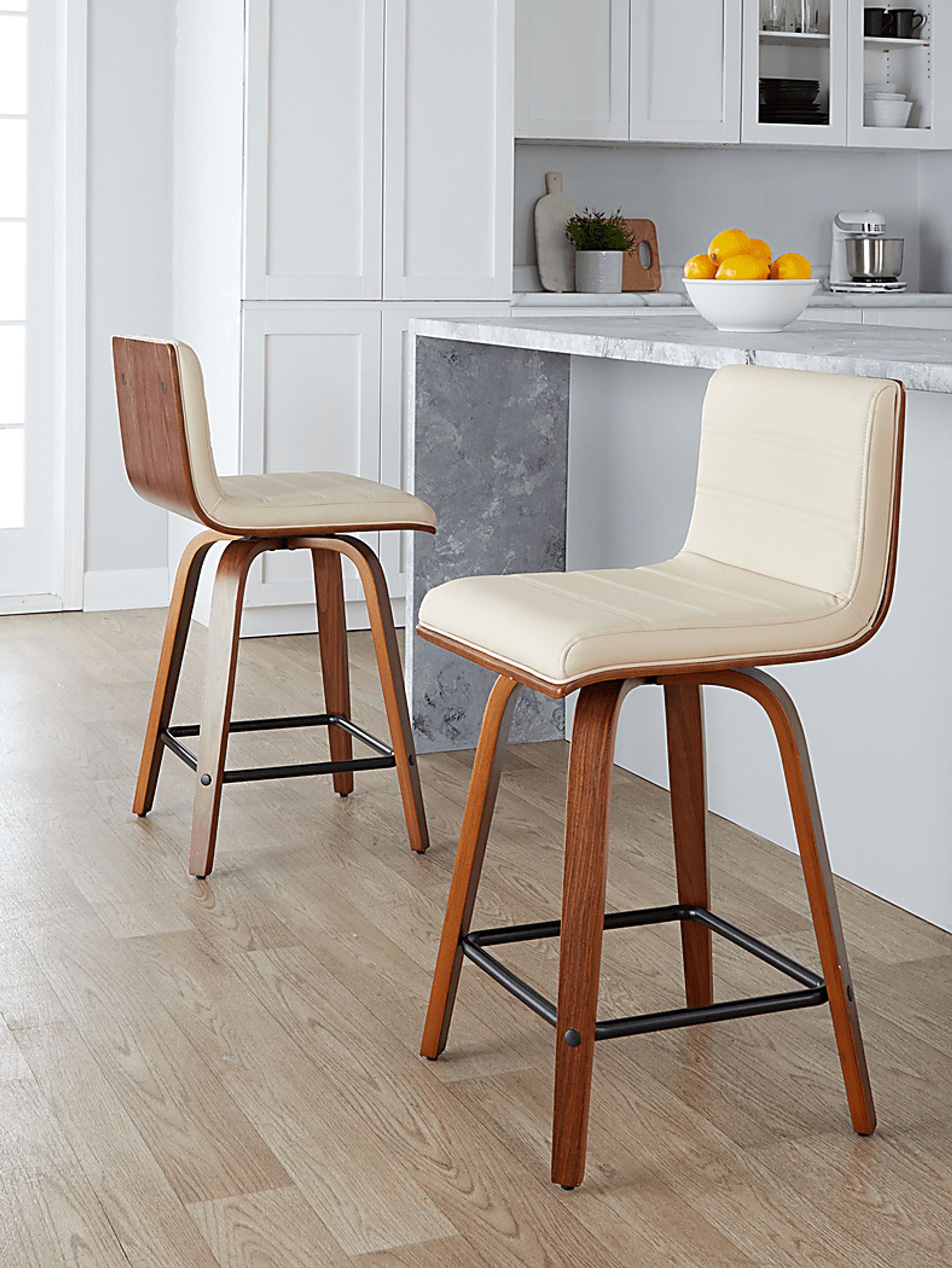 Sturfield II Cream Swivel Counter Height Stool, Set of 2 - Image 8