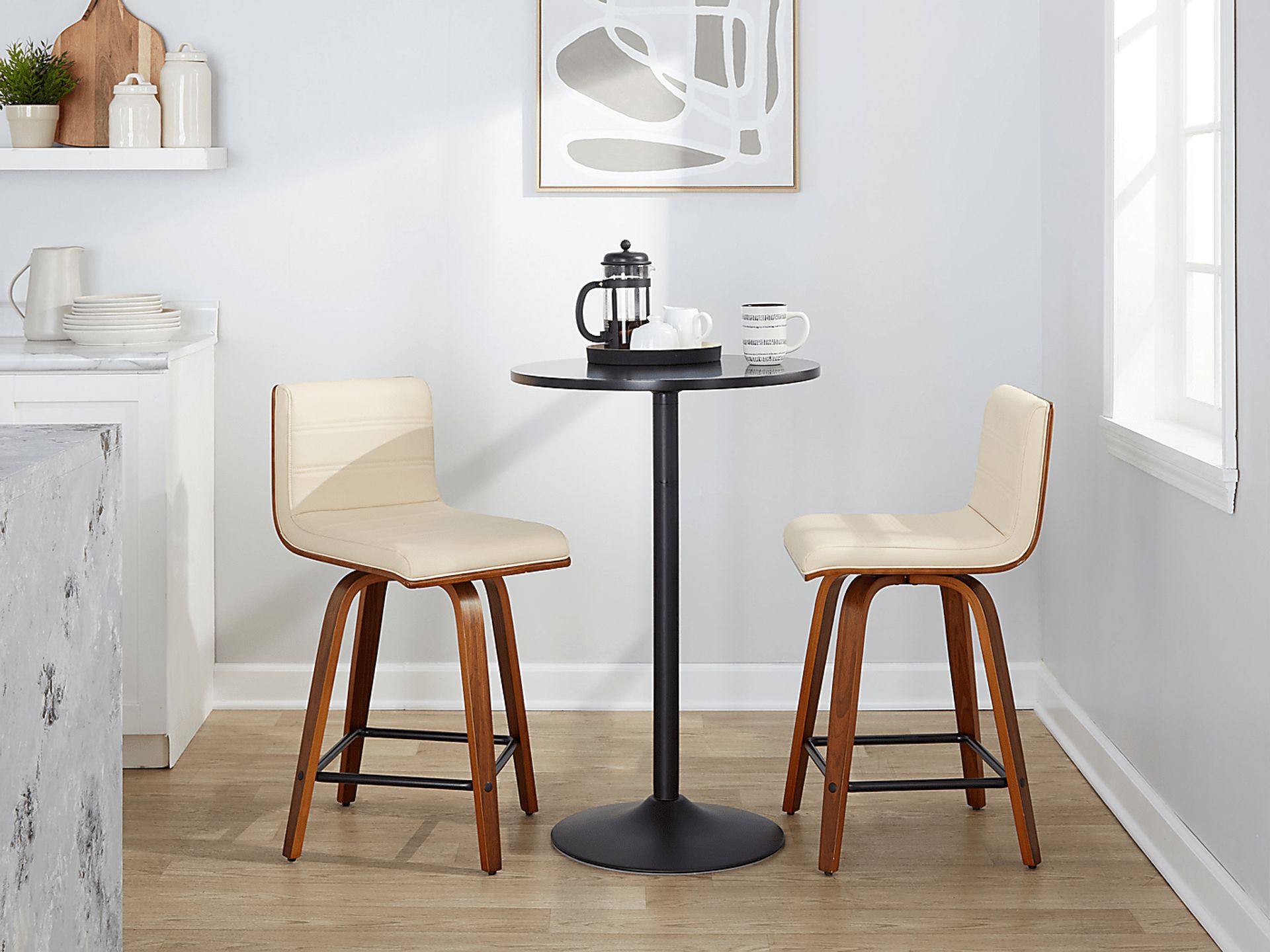 Sturfield II Cream Swivel Counter Height Stool, Set of 2 - Image 9