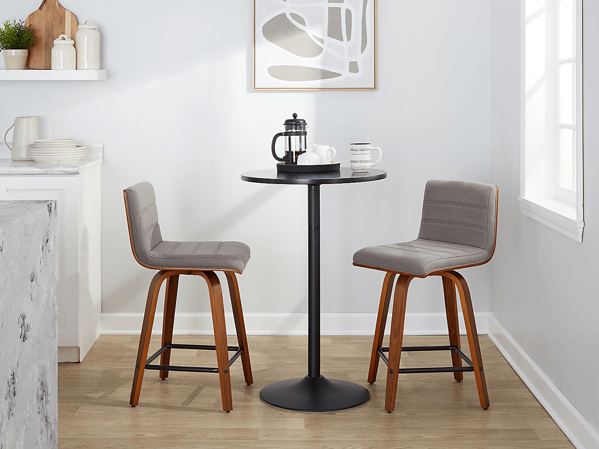 Sturfield II Gray Swivel Counter Height Stool, Set of 2 - Image 10
