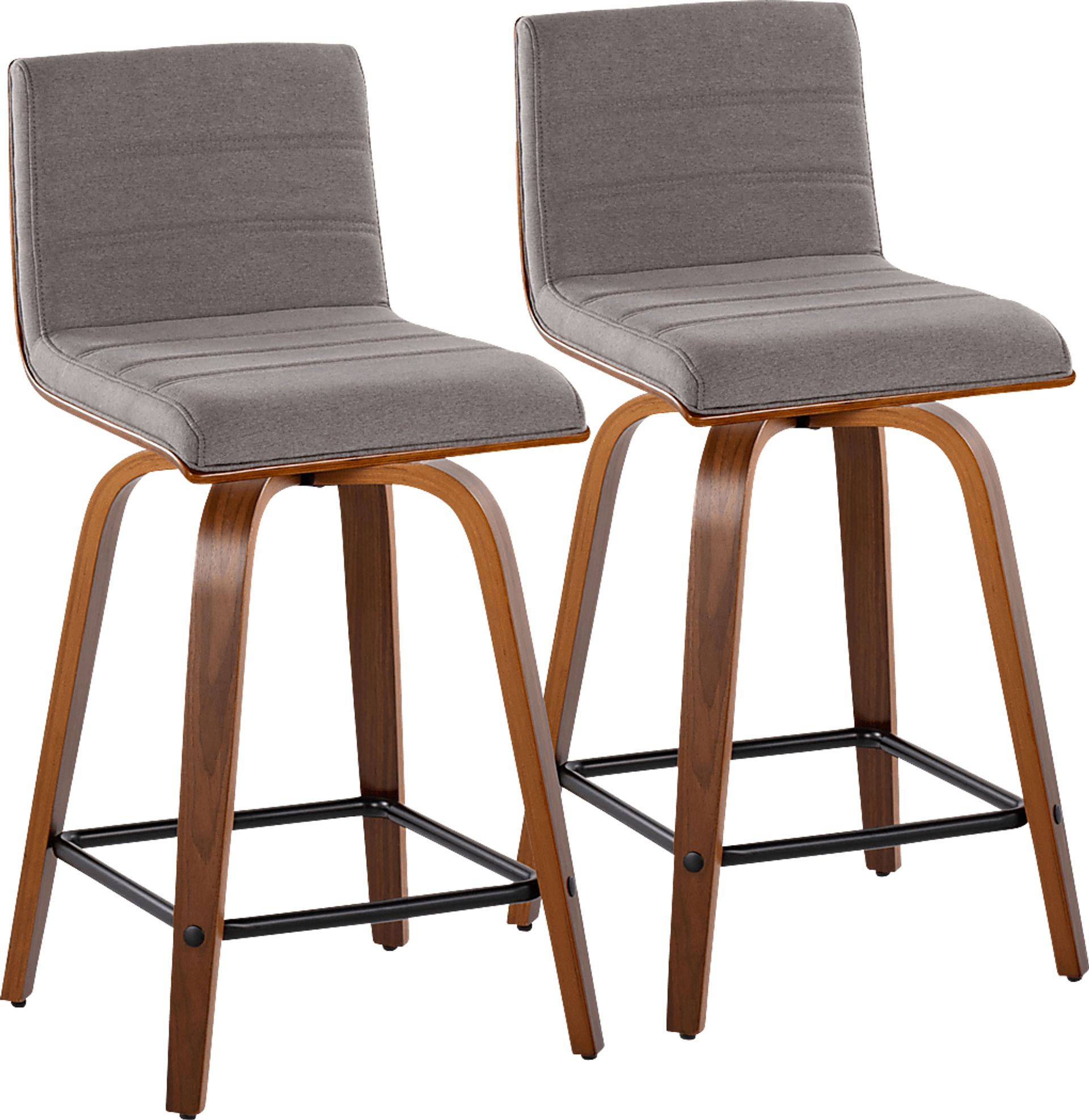 Sturfield II Gray Swivel Counter Height Stool, Set of 2 - Image 1